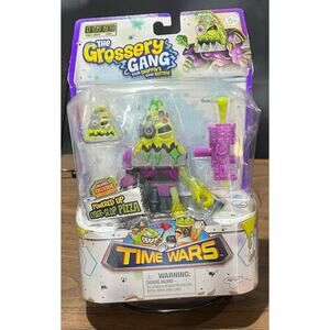 RARE-Retired Hard to Find Grossery Gang Time Wars Play Figure & Accessories-NIB